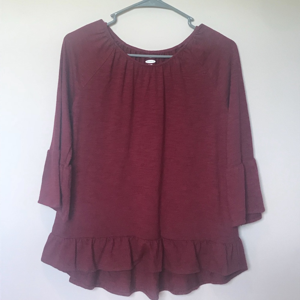 Old Navy peplum style top- NWOT